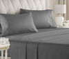 Picture of California King Size Sheet Set - 4 Piece - Hotel Luxury Bed Sheets - Extra Soft - Deep Pockets - Easy Fit - Breathable & Cooling Sheets - Wrinkle Free - Comfy - Dark Grey Bed Sheets - Gray