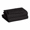 Picture of Amazon Basics Microfiber Sheet Set, Twin, Black