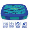 Picture of Bentgo Kids Prints (Sharks) - Leak-Proof, 5-Compartment Bento-Style Kids Lunch Box - Ideal Portion Sizes for Ages 3 to 7 - BPA-Free and Food-Safe Materials