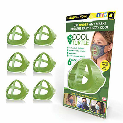 Picture of BulbHead As Seen On TV Cool Turtle Enhancer Keep You Cool & Dry All Day Reduce Friction - Face Mask Inner Support Frame Helps You Breathe Easier - Washable & Fits Men and Women, One Size, Green