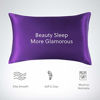 Picture of Bedsure Satin Pillowcase for Hair and Skin Silk Pillowcase 2 Pack , Standard Size (Plum Purple, 20x26 inches) Pillow Cases Set of 2 - Slip Cooling Satin Pillow Covers with Envelope Closure