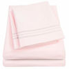 Picture of 1500 Supreme Collection Extra Soft Full Sheets Set, Pale Pink - Luxury Bed Sheets Set with Deep Pocket Wrinkle Free Hypoallergenic Bedding, Over 40 Colors, Full Size, Pale Pink