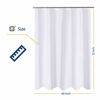 Picture of N&Y HOME Fabric Shower Curtain Liner 60 x 72 inches Bath Stall Size, Hotel Quality, Washable, Water Repellent, White Bathroom Curtains with Grommets, 60x72