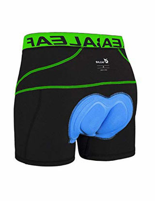 Picture of BALEAF Men's Bike Cycling Underwear Shorts 3D Padded Bicycle MTB Liner Shorts (Green, L)