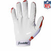 Picture of Franklin Sports San Francisco 49ers Youth NFL Football Receiver Gloves - Receiver Gloves For Kids - NFL Team Logos and Silicone Palm - Youth M/L Pair