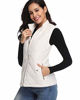 Picture of fuinloth Women's Padded Vest, Stand Collar Lightweight Zip Quilted Gilet White XL