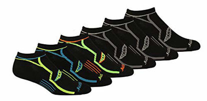 Picture of Saucony Men's Multi-Pack Bolt Performance Comfort Fit No-Show Socks, Black (6 Pairs), Shoe Size: 13-15