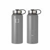 Picture of Iron Flask Sports Water Bottle - 32 Oz, 3 Lids (Straw Lid),Vacuum Insulated Stainless Steel, Modern Double Walled, Simple Thermo Mug, Hydro Metal Canteen