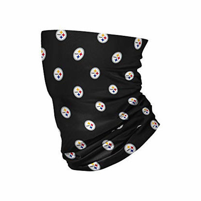 Picture of NFL FOCO Pittsburgh Steelers Neck Gaiter, One Size, Mini Print Logo
