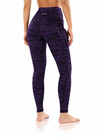 GetUSCart- ODODOS Women's High Waisted Yoga Pants with Pocket, Workout  Sports Running Athletic Pants with Pocket, Full-Length, Jaquard Black Purple,  Large