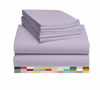 Picture of LuxClub 6 PC Sheet Set Bamboo Sheets Deep Pockets 18" Eco Friendly Wrinkle Free Sheets Hypoallergenic Anti-Bacteria Machine Washable Hotel Bedding Silky Soft - Periwinkle California King