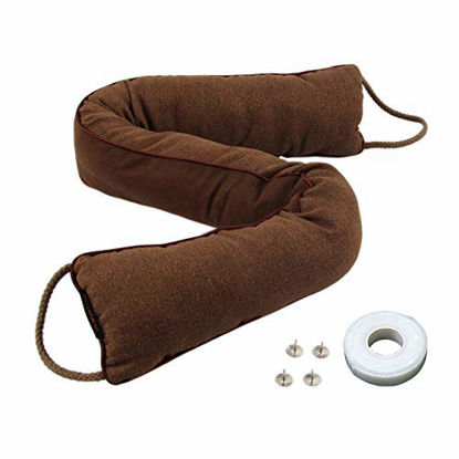 Picture of MAGZO Upgraded Under Door Noise Stopper 36inch, Noise Reducer Bottom Insulation with Hanging Loops Stop Cold Weather Seal (Brown)