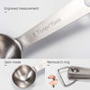 Picture of Measuring Spoons: U-Taste 18/8 Stainless Steel Measuring Spoons Set of 6 Piece: 1/8 tsp, 1/4 tsp, 1/2 tsp, 1 tsp, 1/2 tbsp & 1 tbsp Dry and Liquid Ingredients