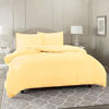 Picture of Nestl Duvet Cover 2 Piece Set - Ultra Soft Double Brushed Microfiber Hotel Collection - Comforter Cover with Button Closure and 1 Pillow Sham, Vanilla Yellow - Twin (Single) 68"x90"