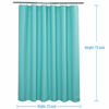 Picture of AmazerBath Plastic Shower Curtain, 72 x 72 Inches EVA 8G Shower Curtain with Clear Stones and 12 Metal Grommet Holes Waterproof Thick Bathroom Curtains-Teal