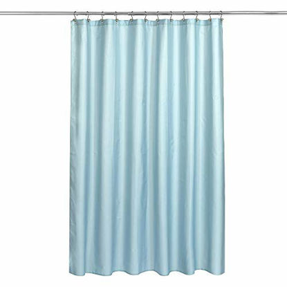 Picture of Fabric Shower Curtain or Liner - Hotel Quality, Machine Washable, Water Repellent - Blue Fog, 72x72