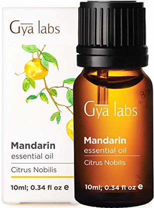 Picture of Gya Labs Mandarin Essential Oil - Mood Booster for Brighter Skin & Rested Days 10ml - 100% Pure Natural Therapeutic Grade Mandarin Oil Essential Oils for Aromatherapy Diffuser & Topical Use