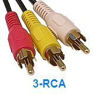 Picture of 6FT RCA M/Mx3 Audio/Video Cable Gold Plated - Audio Video RCA Cable 6ft