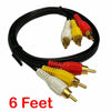 Picture of 6FT RCA M/Mx3 Audio/Video Cable Gold Plated - Audio Video RCA Cable 6ft