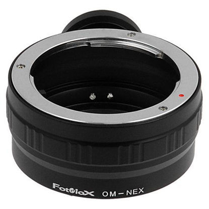 Picture of Fotodiox Lens Mount Adapter, Olympus OM Zuiko Lens to Sony Alpha Nex E-Mount Camera Adapter