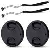 Picture of 2 Pack JJC 46mm Center Pinch Front Lens Cap Cover with Elastic Lens Cap Keeper for Olympus Panasonic Nikon Canon Sony Fujifilm and Other Brand of Lenses with 46mm Filter Thread