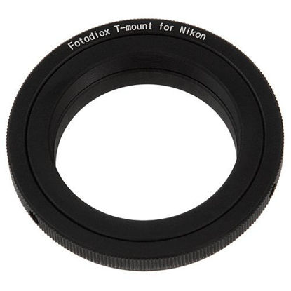 Picture of Fotodiox Lens Mount Adapter Compatible with T-Mount (T/T-2) Thread Lenses to Nikon F-Mount Cameras