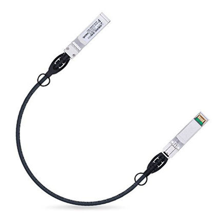 Picture of 10G SFP+ Twinax Cable, Direct Attach Copper(DAC) Passive Cable, 0.5-Meter, for Cisco SFP-H10GB-CU0.5M, Ubiquiti, D-Link, Supermicro, Netgear, Mikrotik, ZTE