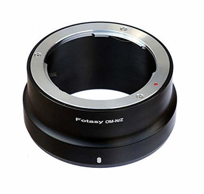 Picture of Fotasy Olympus OM Lens to Nikon Z50 Z6 Z7 Camera Adapter, OM Nikon Z Mount Adapter, OM Z Mount, Olympus OM NZ Adapter, fits Olympus OM Lens & Nikon Z Mount Mirrorless Camera Z50 Z6 Z7