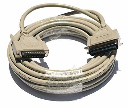 Picture of PCCables.com 25ft Parallel Printer Cable 25 ft IEEE 1284 DB25 Centronics 36
