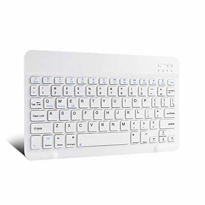 Picture of XIWMIX Ultra-Slim Wireless Bluetooth Keyboard - Universal Rechargeable Bluetooth Keyboard Compatible with iPad Pro/iPad Air/iPad 9.7/iPad 10.2/iPad Mini and Other iOS Android Windows Devices