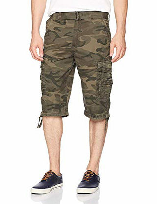 Picture of Unionbay Men's Cordova Belted Messenger Cargo Short - Reg and Big and Tall Sizes, surplus camo, 42