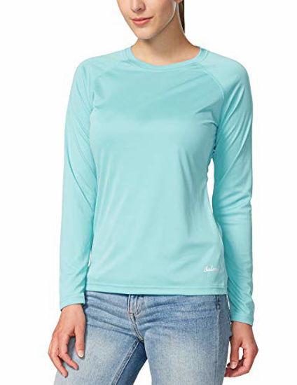 GetUSCart- BALEAF Women's UPF 50+ Sun Protection T-Shirt SPF Long/Short  Sleeve Dri Fit Lightweight Shirt Outdoor Hiking Charcoal Gray Size XL