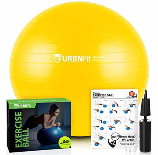 GetUSCart- URBNFit Exercise Ball (Multiple Sizes) for Fitness, Stability,  Balance & Yoga Ball - Workout Guide & Quick Pump Included - Anti Burst  Professional Quality Design
