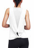 Picture of Mippo Summer Workout Tops for Women Summer Open Back Yoga Shirts Cute Fitness Workout Tank Stretchy Sports Gym Winter Clothes Tie Back Running Racerback Tank Tops with Mesh White XS
