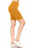 Picture of Leggings Depot LBK128-MUSTARD-M High Waist Solid Biker Shorts, Medium