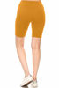 Picture of Leggings Depot LBK128-MUSTARD-M High Waist Solid Biker Shorts, Medium