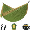 Picture of Wise Owl Outfitters Hammock for Camping Single & Double Hammocks Gear for The Outdoors Backpacking Survival or Travel - Portable Lightweight Parachute Nylon DO Green & Khaki