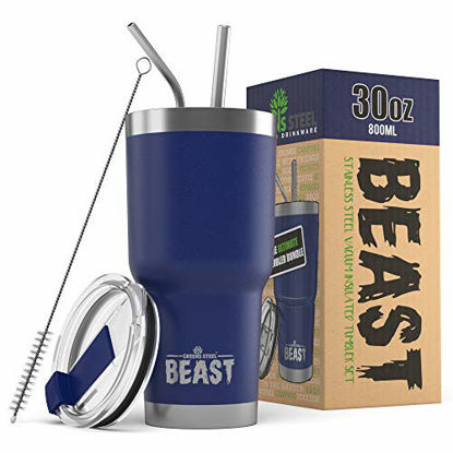 Picture of BEAST 30oz Royal Blue Tumbler - Stainless Steel Vacuum Insulated Coffee Cup Double Wall