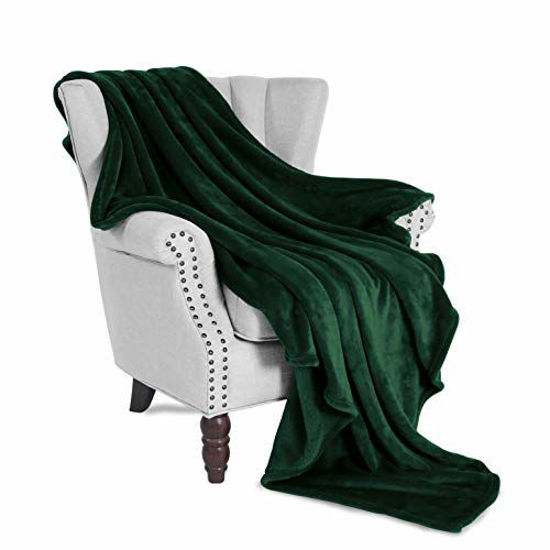 Picture of Exclusivo Mezcla Soft Flannel Fleece Velvet Plush Throw Blanket - 50" x 60" (Forest Green)