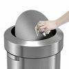 Picture of iTouchless Titan 17 Gallon Swing Open Trash Can, Stainless Steel Self-Balance Flip Top Lid Commercial Grade 64 Liter Garbage Can is Perfect for Business, Restaurant, Office and Kitchen