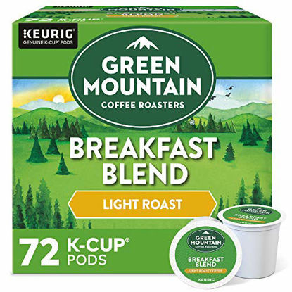 Picture of Green Mountain Coffee Roasters Breakfast Blend, Single-Serve Keurig K-Cup Pods, Light Roast Coffee, 72 Count