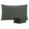 Picture of NTBAY 100% Brushed Microfiber Pillowcases Set of 4, Soft and Cozy, Wrinkle, Fade, Stain Resistant, 20"x 30", Dark Grey