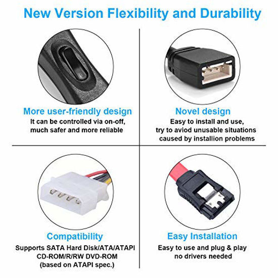 GetUSCart AGPtek SATA PATA IDE Drive To USB 2 0 Adapter Converter Cable For Hard Drive Disk HDD