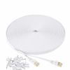 Picture of Jadaol Cat 7 Ethernet Cable 100 ft Shielded, Solid Flat Internet Network Computer patch cord, faster than Cat5e/cat6 network, Slim Long durable High Speed RJ45 Lan Wire for Router, Modem, Xbox - White