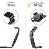 Picture of ChromLives Camera L Bracket Mount Video Grip L-Bracket with Dual Flash Cold Shoe Mount 1/4'' Tripod Screw, Heavy Duty Padded Hand Grip for DSLR Camera Camcorder (Updated)