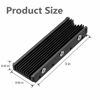 Picture of MHQJRH M.2 2280 SSD heatsink, Double-Sided Heat Sink, Matching Thermal Silicone pad for PCIE NVME M.2 SSD or SATA M.2 SSD