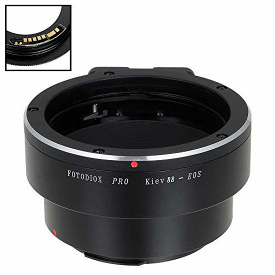 Picture of Fotodiox Pro Lens Mount Adapter Compatible with Kiev 88 SLR Lens to Canon EOS (EF, EF-S) Mount D/SLR Camera Body - with Gen10 Focus Confirmation Chip