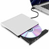 Picture of External CD/DVD Drive for Laptop, USB 3.0 Ultra-Slim Portable Burner Writer Compatible with Mac MacBook Pro/Air iMac Desktop Windows 7/8/10/XP/Vista (White)