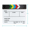 Picture of Coolbuy112 Movie Directors Clapboard, Photography Studio Video TV Acrylic Clapper Board Dry Erase Film Slate Cut Action Scene Clapper with a Magnetic Blackboard Eraser and Two Custom Pens