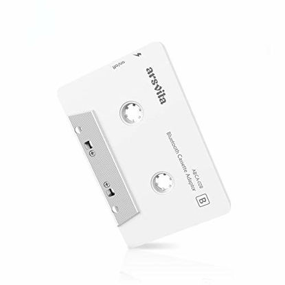 Picture of Arsvita Car Audio Bluetooth Cassette Adapter, Tape Player Bluetooth 5.0 Cassette Aux Adapter, White
